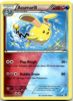 Pokemon Azumarill Steam Siege STS #77/114 Uncommon LP BUY 2, 1 FREE! - Image 1