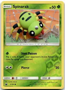 Pokemon Spinarak Celestial Storm CES #5/168 Common Reverse Holo LP SET FILL! - Image 1