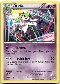 Pokemon Kirlia BREAKthrough BKT #69/162 Uncommon LP FILL YOUR SET!! - Image 1