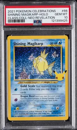 2021 POKEMON CELEBRATIONS CLASSIC COLL #66 SHINING MAGIKARP-HOLO PSA 10 - Image 1