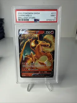 2022 Pokemon Charizard V 017/172 Brilliant Stars - PSA 9 - Image 1