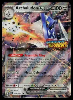 Pokemon Card - Archaludon ex Surging Sparks 130/191 Holo Stamped - Image 1