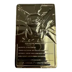 Vintage 1999 Burger King Pokemon 23k Gold Plated Pikachu Collectible Card - Image 2