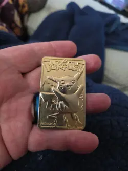 1999 Pikachu Pokemon 23k Gold Plated Trading Card Burger King No Cirt - Image 1