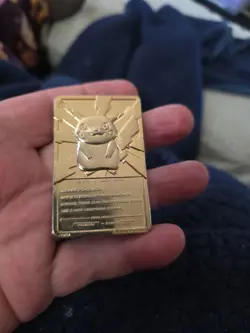 1999 Pikachu Pokemon 23k Gold Plated Trading Card Burger King No Cirt - Image 2