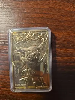 Gold Plated Pikachu Pokemon Card - Burger King Collectible - 1999 Nintendo - Image 1