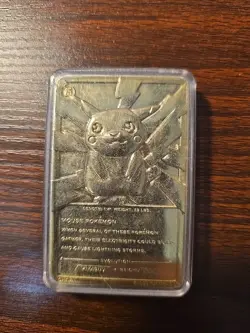 Gold Plated Pikachu Pokemon Card - Burger King Collectible - 1999 Nintendo - Image 2