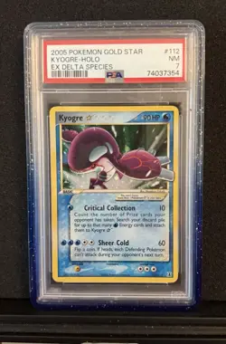 Pokemon EX Delta Species Gold Star #112 Kyogre-Holo Card 2005 PSA 7 - Image 1