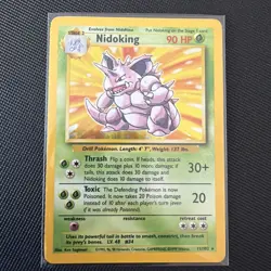 Pokemon TCG Nidoking Holo Card Base Set Unlimited Rare 11/102 1999 - Image 1