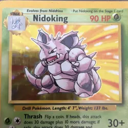 Pokemon TCG Nidoking Holo Card Base Set Unlimited Rare 11/102 1999 - Image 4