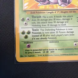 Pokemon TCG Nidoking Holo Card Base Set Unlimited Rare 11/102 1999 - Image 5