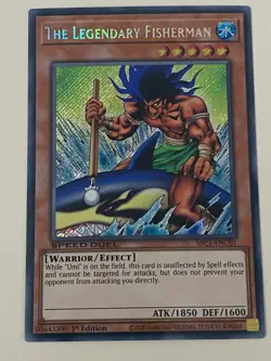 Yugioh The Legendary Fisherman x 3 - 1st Edition Secret Rare NM - Free Holo Card - Image 2