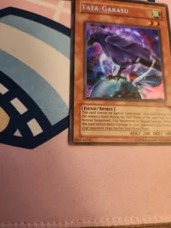 Yu-Gi-Oh Card - LOD-000 - YATA-GARASU (secret rare holo) *Played* - Image 2