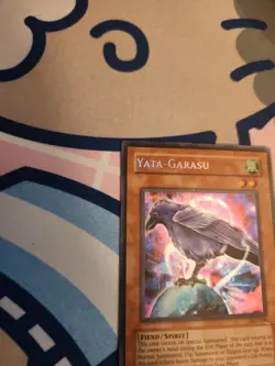 Yu-Gi-Oh Card - LOD-000 - YATA-GARASU (secret rare holo) *Played* - Image 3