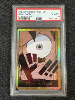 One Piece TCG PSA 10 DON!! CARD PRB01 LUFFY-GOLD - 2024 JAP JAPANESE - Image 1