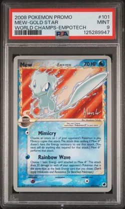 PSA 9 MEW GOLD STAR 101/101 | World Championships Promo Empotech Pokemon Card - Image 1