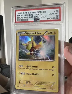 2016 Pokemon XY Trainer Kit Pikachu Libre Half Deck HOLO #30 PSA 10 Pop 22 - Image 1