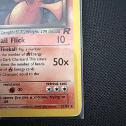 Pokemon TCG Dark Charizard Team Rocket 21/82 Regular Rare MP. - Image 4
