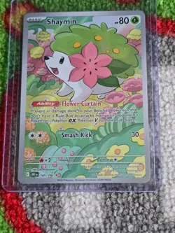 Pokemon TCG- Destined Rivals - Shaymin Illustration Rare Card, 185/182, NM. - Image 1