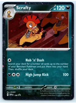 Scrafty (Black Star Promo) - #188 Journey Together Cosmos Holo - Pokemon - NM/M - Image 1