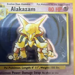 Pokemon Card Base Set Holo Alakazam 1/102 WOTC - Image 2