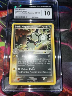 (POP 25) Pokemon Dark Magneton 39/109 EX Team Rocket Returns CGC Gem Mint 10 - Image 1