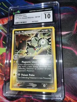 (POP 25) Pokemon Dark Magneton 39/109 EX Team Rocket Returns CGC Gem Mint 10 - Image 2