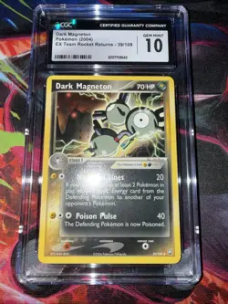 (POP 25) Pokemon Dark Magneton 39/109 EX Team Rocket Returns CGC Gem Mint 10 - Image 4