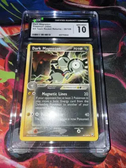 (POP 25) Pokemon Dark Magneton 39/109 EX Team Rocket Returns CGC Gem Mint 10 - Image 5