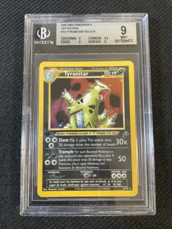 Pokemon TCG BGS 9 TYRANITAR 12/75 Neo Discovery - 2008 ENG ENGLISH 1st Edition - Image 1
