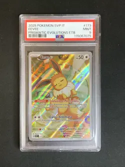 Pokemon TCG PSA 9 EEVEE 173 PROMO ETB Evoluzioni Prismatiche - 2025 ITA ITALIANO - Image 1