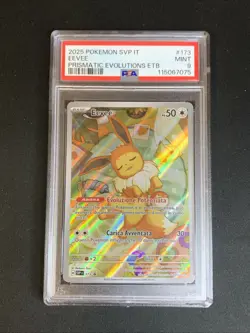 Pokemon TCG PSA 9 EEVEE 173 PROMO ETB Evoluzioni Prismatiche - 2025 ITA ITALIANO - Image 3