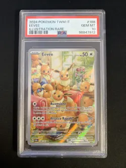 Pokemon TCG PSA 10 EEVEE 188/167 Crepuscolo Mascherato - 2024 ITA ITALIANO - Image 1