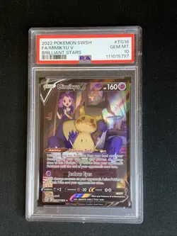Pokemon TCG PSA 10 MIMIKYU V TG16/TG30 BRILLIANT STARS - 2022 ENG ENGLISH - Image 2