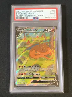 Pokemon TCG PSA 9 CHARIZARD V SWSH260 - 2022 ITA ITALIANO - Image 1
