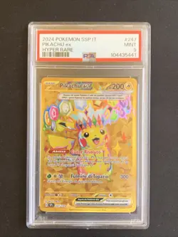 Pokemon TCG PSA 10 PIKACHU EX HYPER RARE 247/191 SSP - 2024 ITALIANO ITA - Image 1