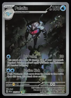 Palafin 225/091 Illustration Rare Paldean Fates Pokemon NM - Image 1