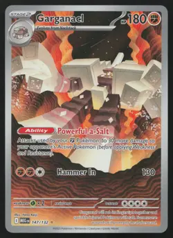Garganacl 147/132 Illustration Rare Mega Evolution Pokemon English NM - Image 1