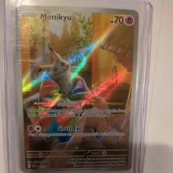 Pokemon TCG Mimikyu SVP 075 Paldean Fates Holo Black Star Promo - Image 1