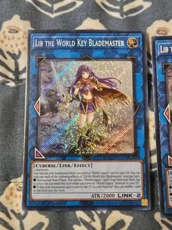 Lib the World Key Blademaster x3 Secret Rare BLMM-EN159 Yugioh - Image 2