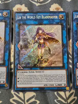 Lib the World Key Blademaster x3 Secret Rare BLMM-EN159 Yugioh - Image 3