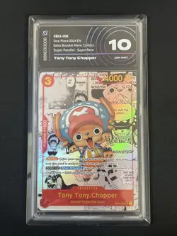 One Piece TCG AiGrading 10 TONY TONY.CHOPPER EB01-006 - 2024 ENG ENGLISH MANGA - Image 1