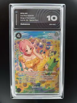 One Piece TCG AiGrading 10 REBECCA OP05-091 SR SP - 2024 ENG ENGLISH - Image 1