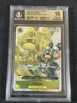 One Piece BGS 10 EDISON OP07-100 - ENG ENGLISH WINNER - Image 1