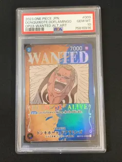 ONE PIECE TCG PSA 10 DONQUIXOTE DOFLAMINGO ST03-009 SR SP - JAP JPN WANTED - Image 1
