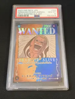 ONE PIECE TCG PSA 10 DONQUIXOTE DOFLAMINGO ST03-009 SR SP - JAP JPN WANTED - Image 2