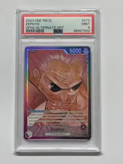 One Piece TCG PSA 9 ZEPHYR Alt Art OP02-072 L OP-02 OP2 - 2023 ENGLISH - Image 1
