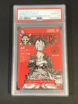 One Piece TCG PSA 10 MONKEY.D.LUFFY ST21-014 SR - 2025 JAP JAPANESE - Image 1