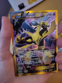 Alakazam EX 125/124 2016 Fates Collide Pokemon Card Secret Rare Alt Art - Mp - Image 5