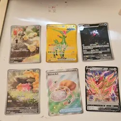 Pokemon TCG 6-Card Foil Lot Cutiefly Iron Leaves Palafin Pawmi Zamazenta - Image 1